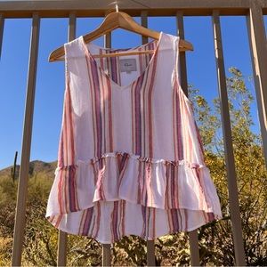⬇️Rails Womens Sleeveless Top Mira Size S Color Jewel Stripe Longer In The Back